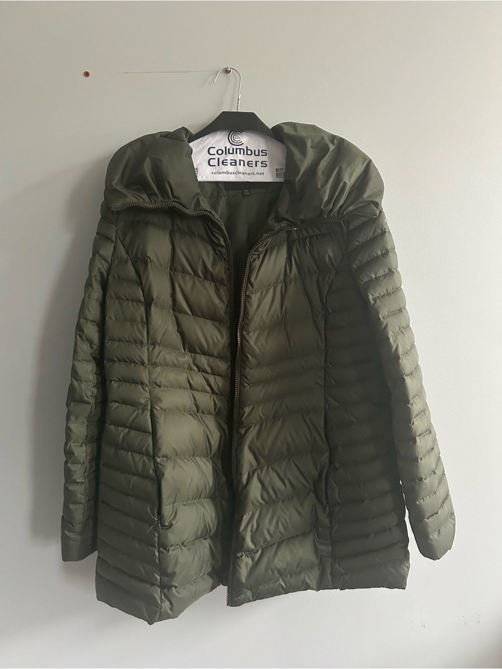 Marc Jacobs NY Lightweight Olive Quilted Puffer Jacket